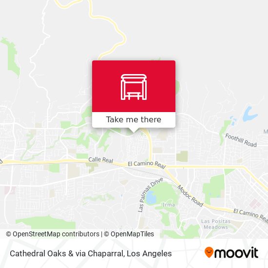 Cathedral Oaks & via Chaparral map