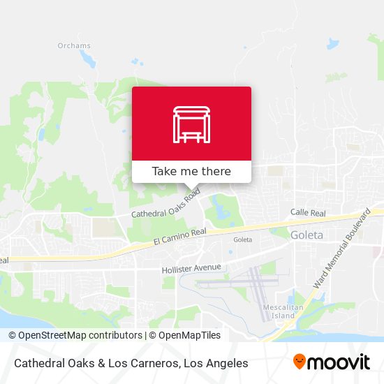 Cathedral Oaks & Los Carneros map