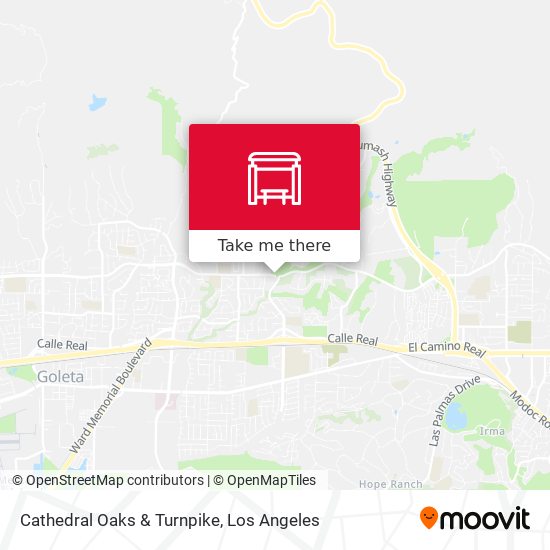 Cathedral Oaks & Turnpike map