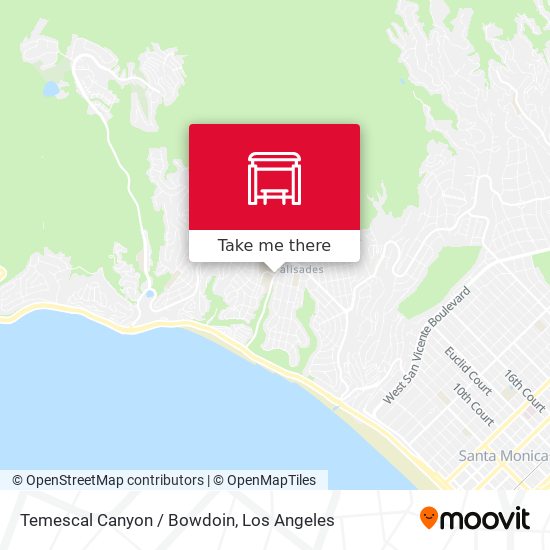 Temescal Canyon / Bowdoin map