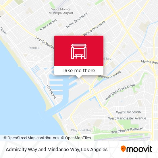 Mapa de Admiralty Way and Mindanao Way