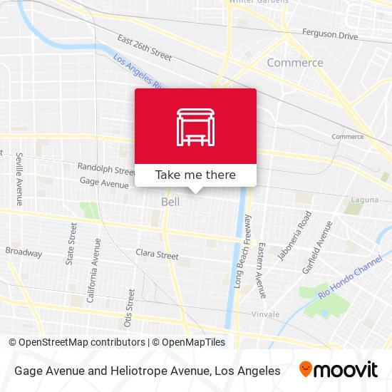 Gage Avenue and Heliotrope Avenue map