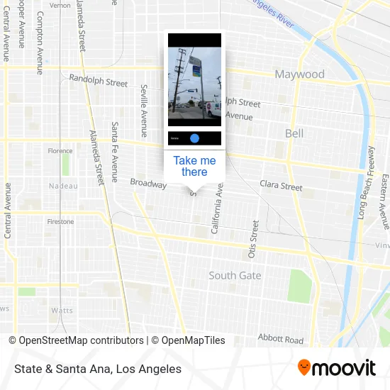 State & Santa Ana map