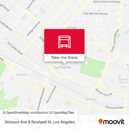 Stimson Ave & Rowland St map