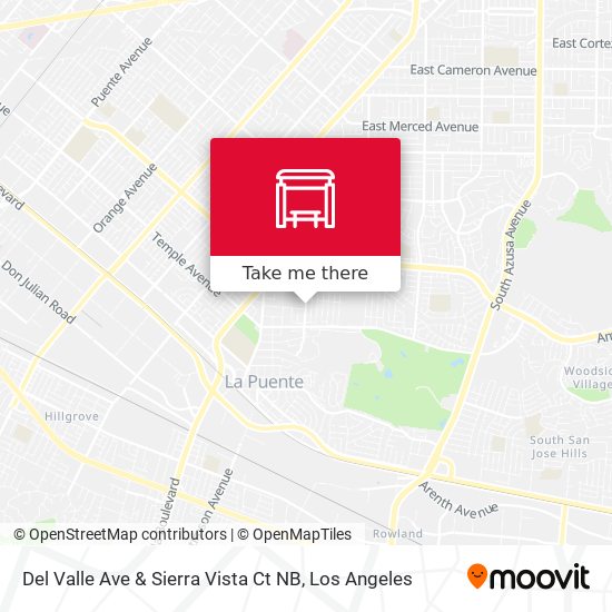 Del Valle Ave & Sierra Vista Ct NB map
