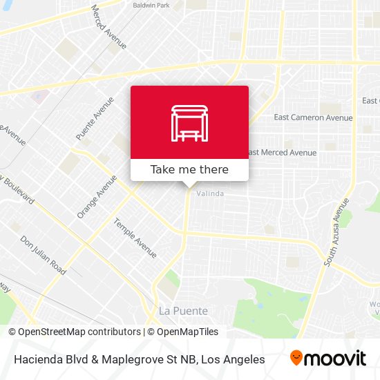 Hacienda Blvd & Maplegrove  St NB map