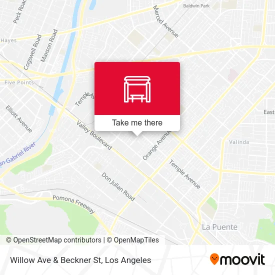 Willow Ave & Beckner St map