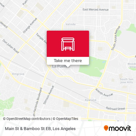 Main St & Bamboo St EB map