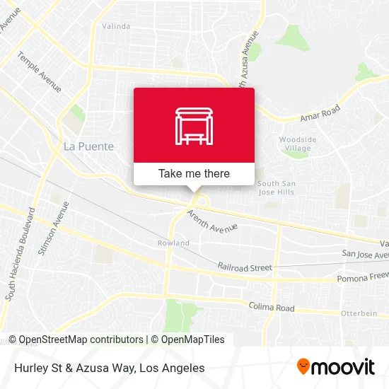 Hurley St & Azusa Way map