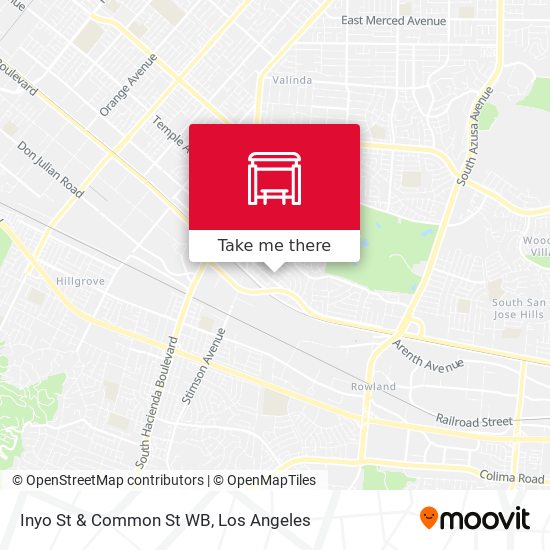 Mapa de Inyo St & Common St WB