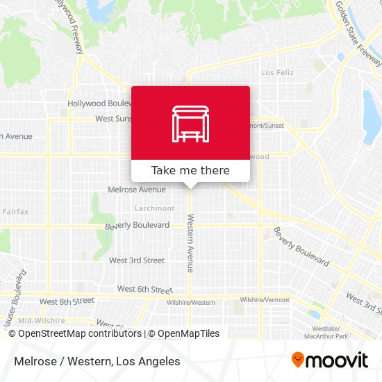 Mapa de Melrose / Western