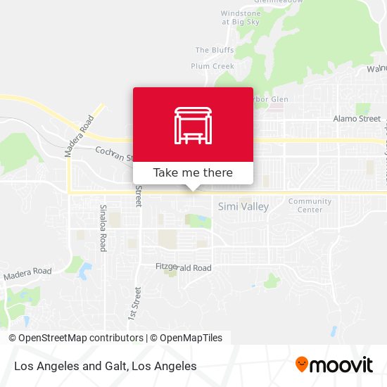 Los Angeles and Galt map