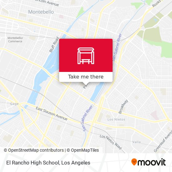 El Rancho High School map