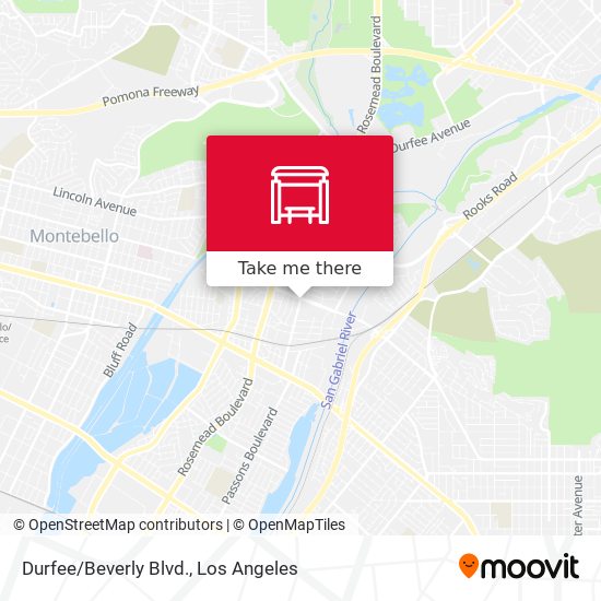 Durfee/Beverly Blvd. map