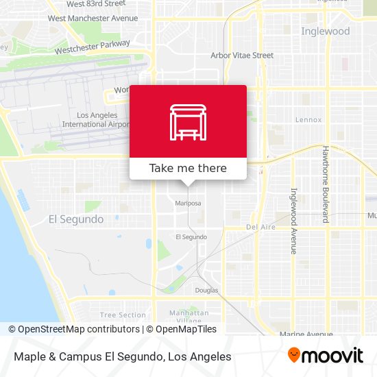 Maple & Campus El Segundo map