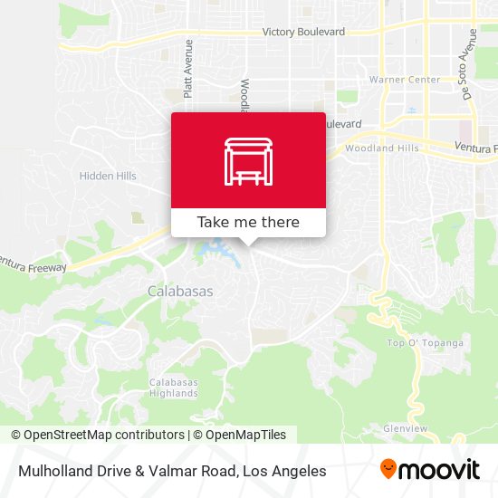 Mulholland Drive & Valmar Road map