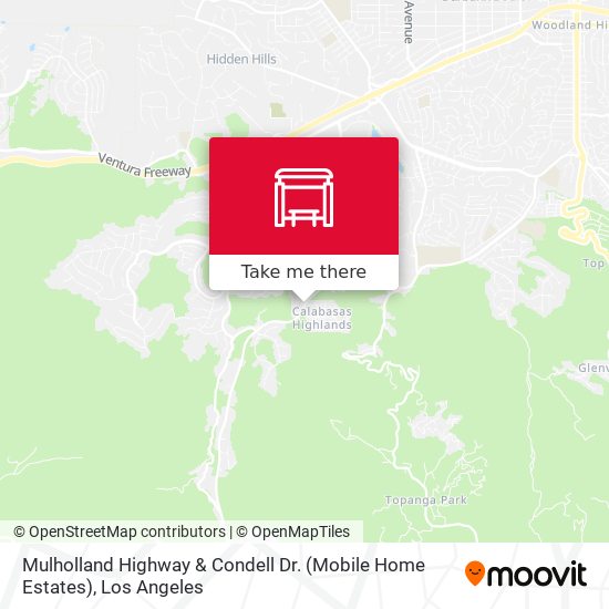 Mulholland Highway & Condell Dr. (Mobile Home Estates) map