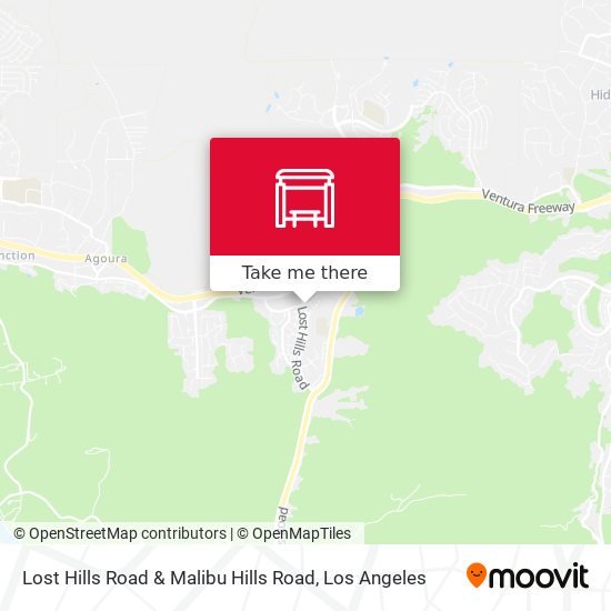 Lost Hills Road & Malibu Hills Road map