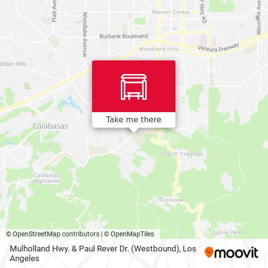 Mulholland Hwy. & Paul Rever Dr. (Westbound) map