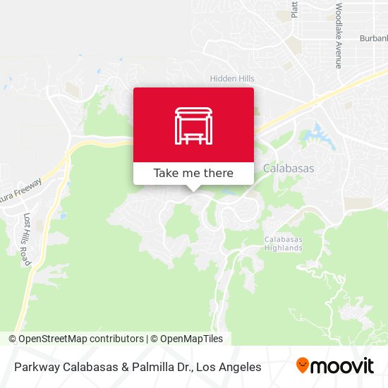 Parkway Calabasas & Palmilla Dr. map