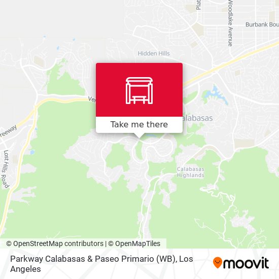 Mapa de Parkway Calabasas & Paseo Primario (WB)