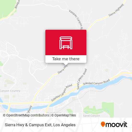 Sierra Hwy & Campus Exit map