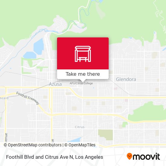 Foothill Blvd and Citrus Ave N map
