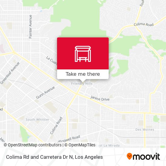 Colima Rd and Carretera Dr N map