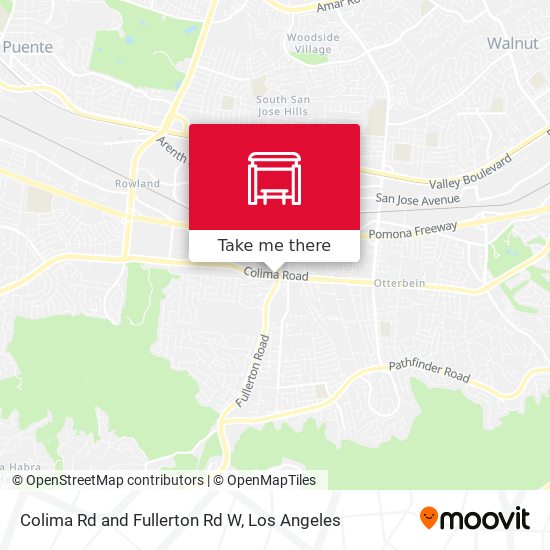 Colima Rd and Fullerton Rd W map