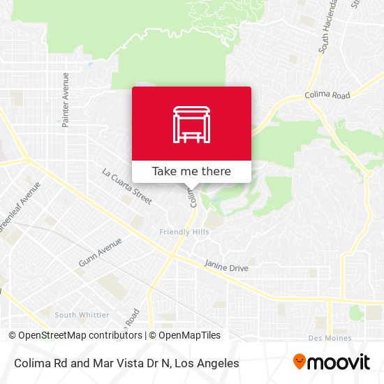 Colima Rd and Mar Vista Dr N map