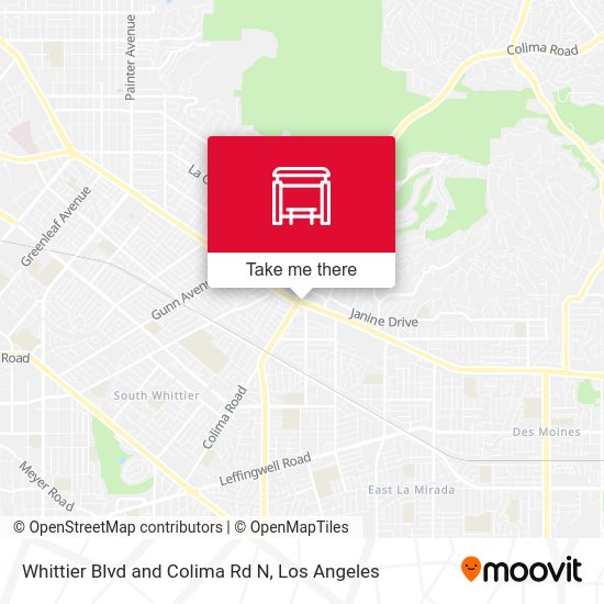Mapa de Whittier Blvd and Colima Rd N