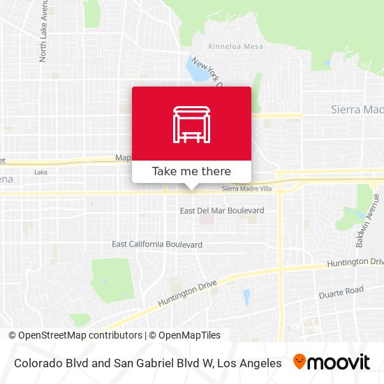 Colorado Blvd and San Gabriel Blvd W map