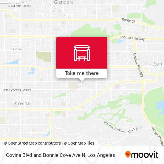 Covina Blvd and Bonnie Cove Ave N map
