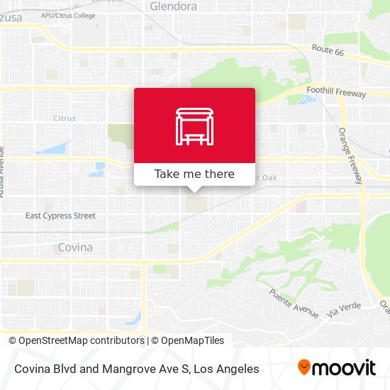 Covina Blvd and Mangrove Ave S map