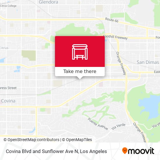 Covina Blvd and Sunflower Ave N map