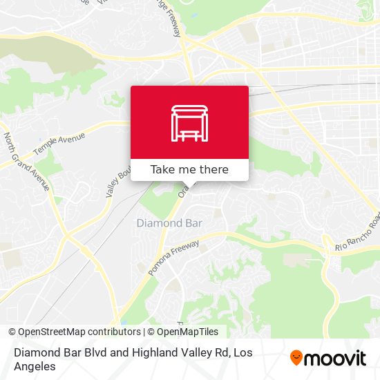 Diamond Bar Blvd and Highland Valley Rd map