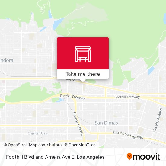 Foothill Blvd and Amelia Ave E map