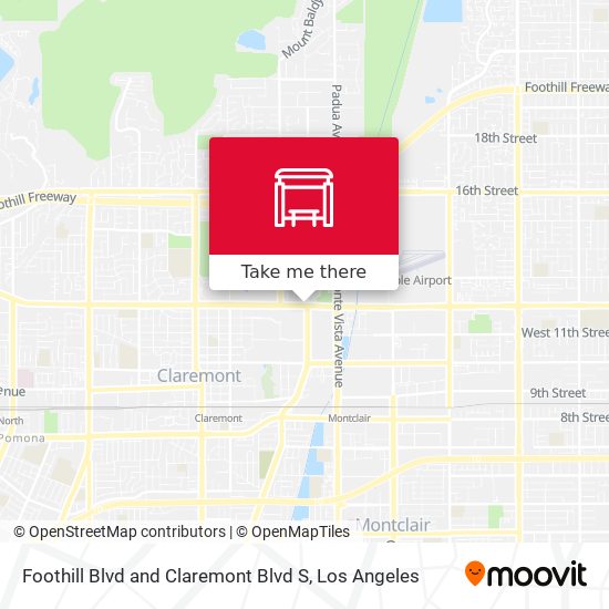 Foothill Blvd and Claremont Blvd S map