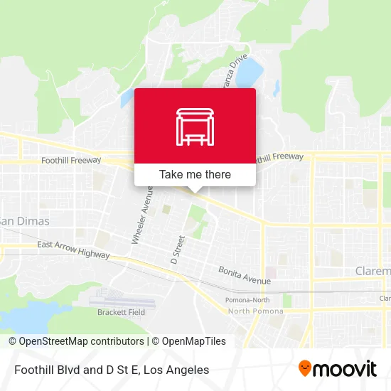 Foothill Blvd and D St E map