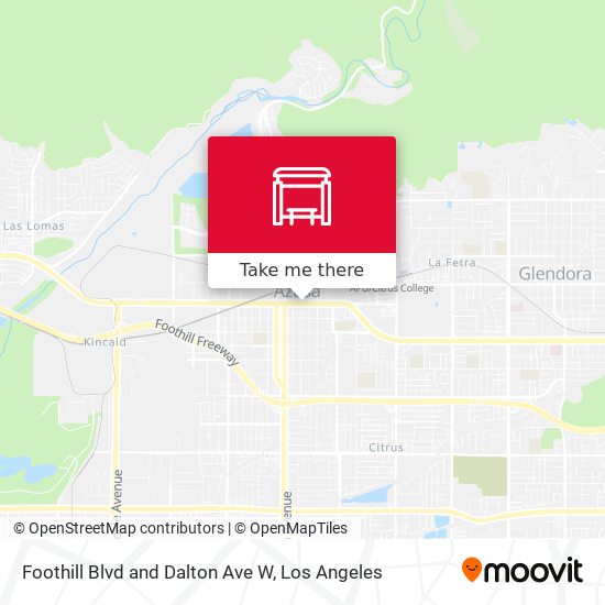Foothill Blvd and Dalton Ave W map