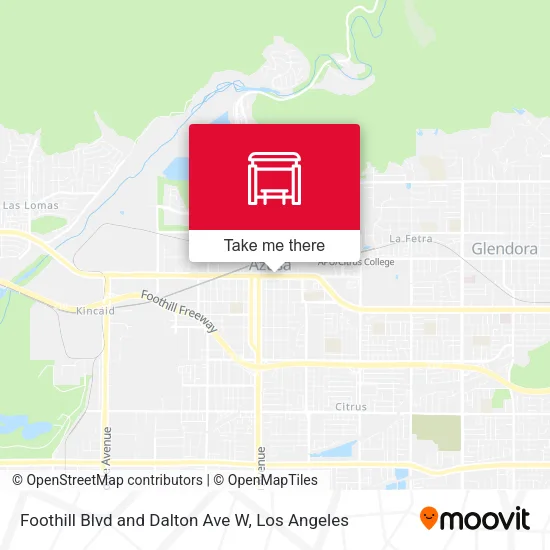 Foothill Blvd and Dalton Ave W map