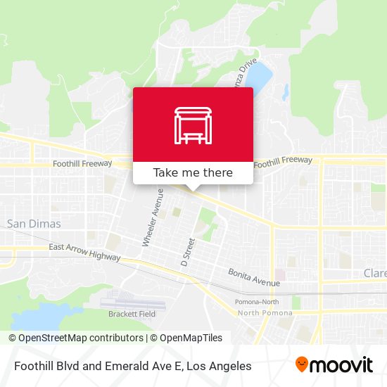 Foothill Blvd and Emerald Ave E map