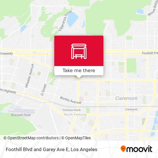 Mapa de Foothill Blvd and Garey Ave E