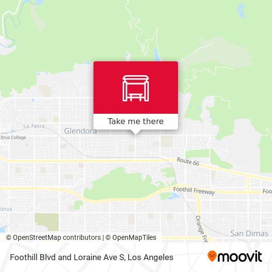 Foothill Blvd and Loraine Ave S map