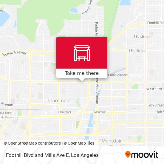 Mapa de Foothill Blvd and Mills Ave E