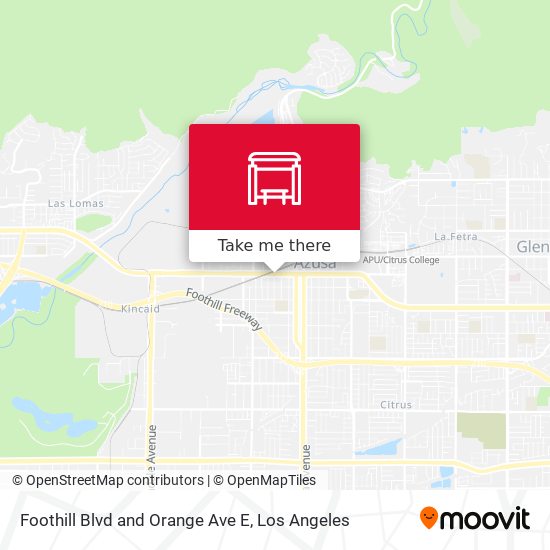 Mapa de Foothill Blvd and Orange Ave E