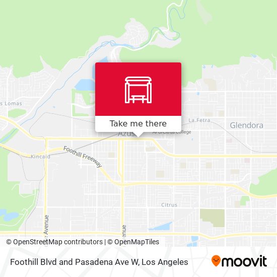 Foothill Blvd and Pasadena Ave W map