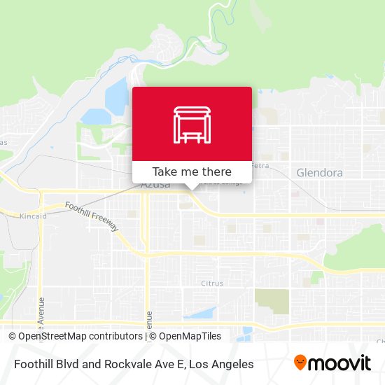 Foothill Blvd and Rockvale Ave E map