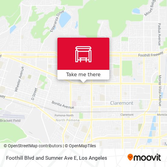 Foothill Blvd and Sumner Ave E map