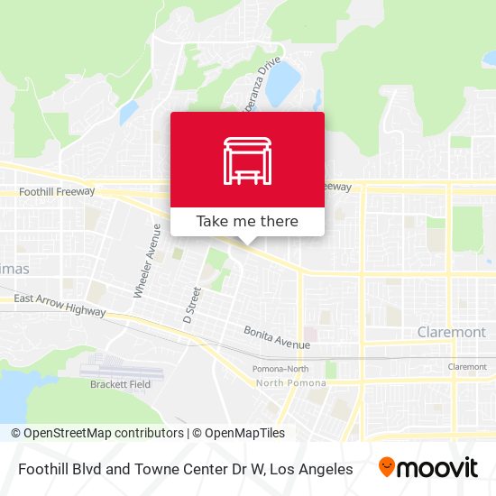Foothill Blvd and Towne Center Dr W map